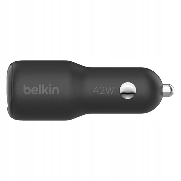 Belkin Ładowarka samochodowa - USB-C PD 3.0 3A PPS 30W + USB-A 12W, mała