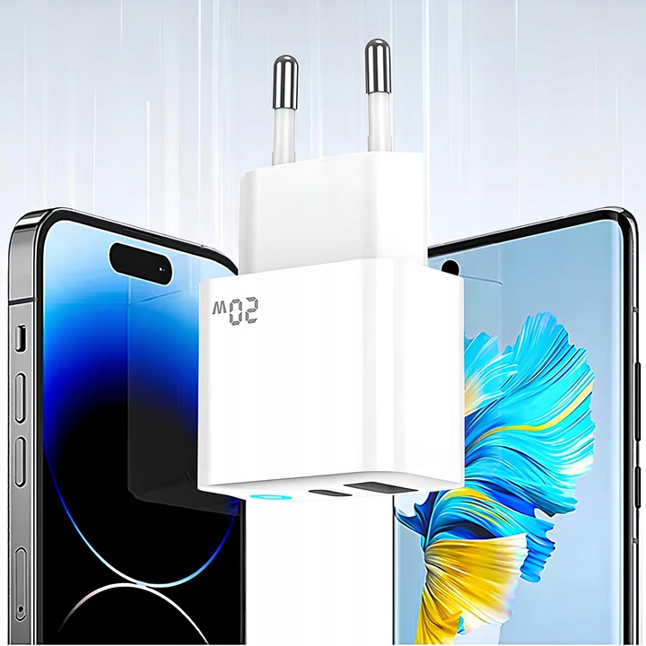 Szybka Ładowarka PD 20W do Telefonu IPHONE 12 13 14 PRO MAX 2x USB QC 3.0