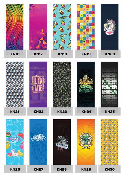 Leżak drewniany z nadrukiem Abstract kolor KN16