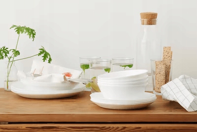 12 szt IKEA ZESTAW TALERZY OFTAST obiadowe głębokie białe 20 cm