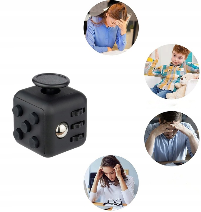 4X HAND CUBE KOSTKA ANTYSTRESOWA FIDGET CUBE TOYS przyciski pokrętła w dłoń
