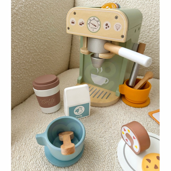 DREWNIANY EKSPRES DO KAWY DLA DZIECI KAWIARNIA AGD GOTOWANIE DO KUCHNI