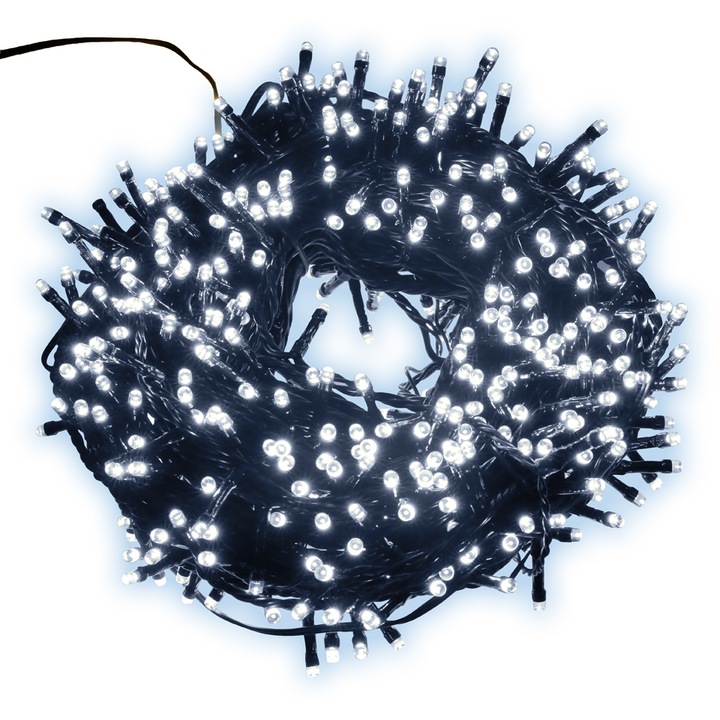 LAMPKI CHOINKOWE 500 LED ZEWNĘTRZNE WEWNĘTRZNE ŚWIATEŁKA IP44 ZIMNE 25m