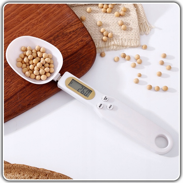 WAGA ELEKTRONICZNA KUCHENNA DO KUCHNI ŁYŻKA MIARKA Z WAGĄ