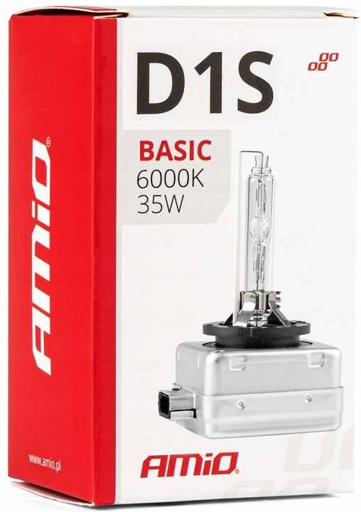 D1S 35W 1 żarówka ksenonowa żarnik XENON AMIO BASIC 6000K BARWA ZIMNA BIAŁA