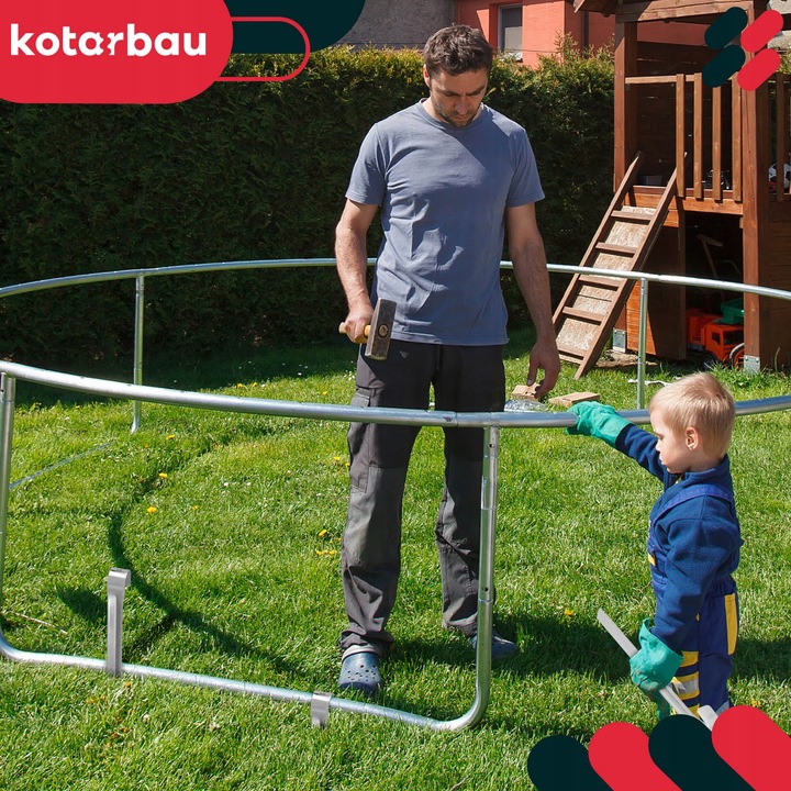 ZESTAW 4X KOTWA KOTWY WBIJANE SZPILKI ŚLEDŹ DO TRAMPOLINY OCYNKOWANE 430 MM