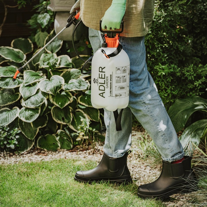 Ręczny OPRYSKIWACZ CIŚNIENIOWY Duża Pojemność 5L REGULACJA Zraszania Lanca