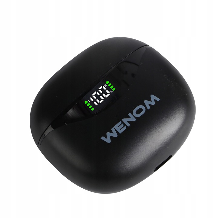 Słuchawki Bluetooth Bezprzewodowe Bluetooth Douszne Czarne Wenom WGM 15 pro