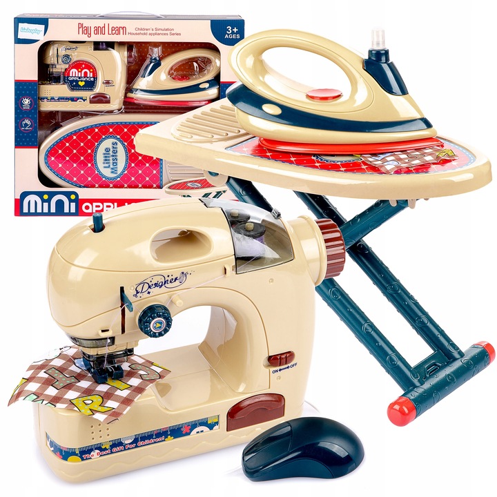 Zestaw AGD deska prasowanie żelazko maszyna szycie