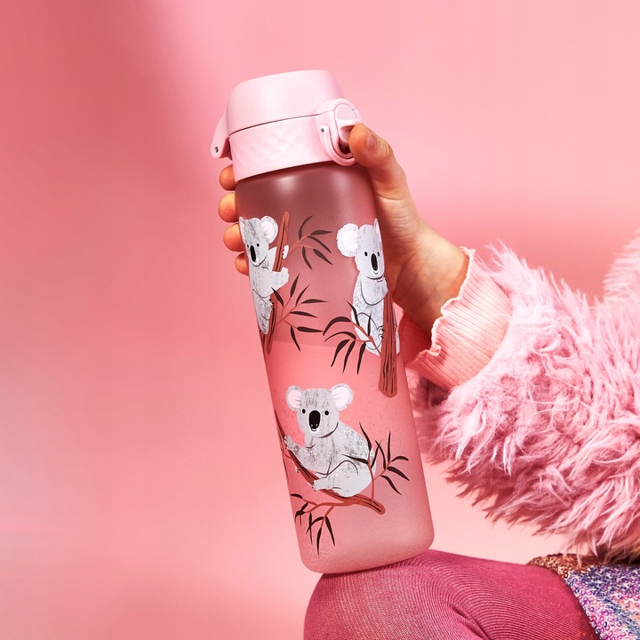 BIDON RÓŻOWY DZIECIĘCY MŁODZIEŻOWY SZKOŁA PRZEDSZKOLE MIŚ KOALA ION8 0,5 L