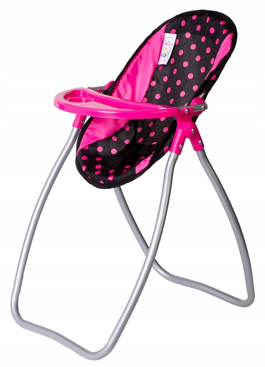 ŁÓŻECZKO dla lalek KRZESEŁKO DO KARMIENIA HUŚTAWKA 2w1 Zestaw dla lalki