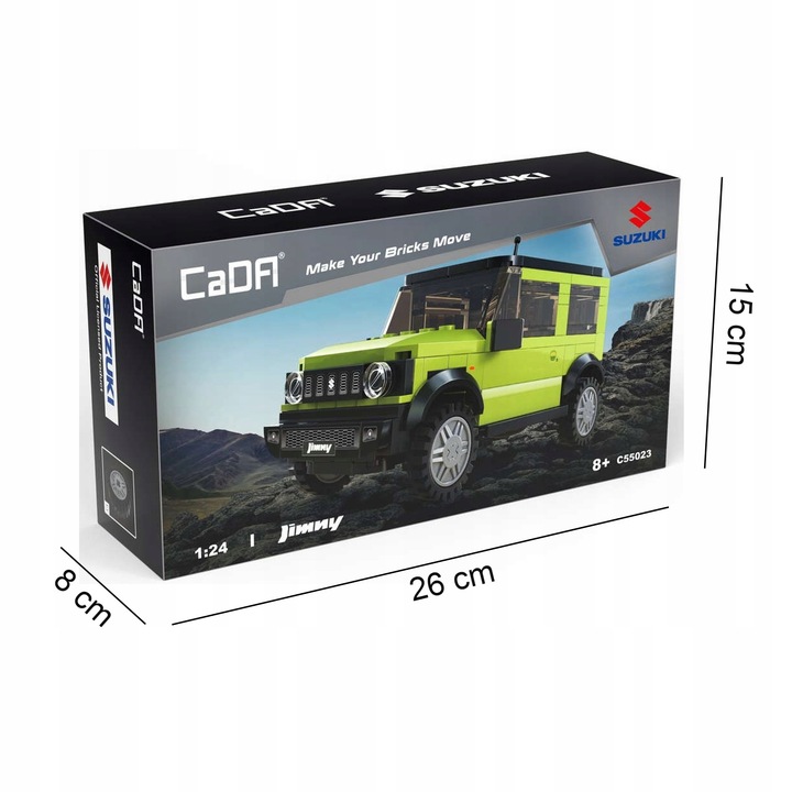 CADA KLOCKI KONSTRUKCYJNE AUTO MODEL SUZUKI JIMNY 1:24 SAMOCHÓD 192 EL.