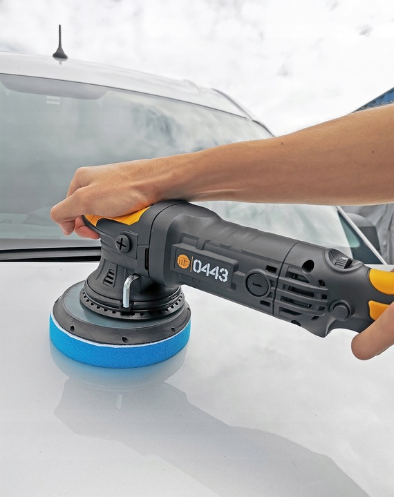 POLERKA SAMOCHODOWA OSCYLACYJNA DUAL ACTION SKOK 21MM 1500W +3 GĄBKI MP0443