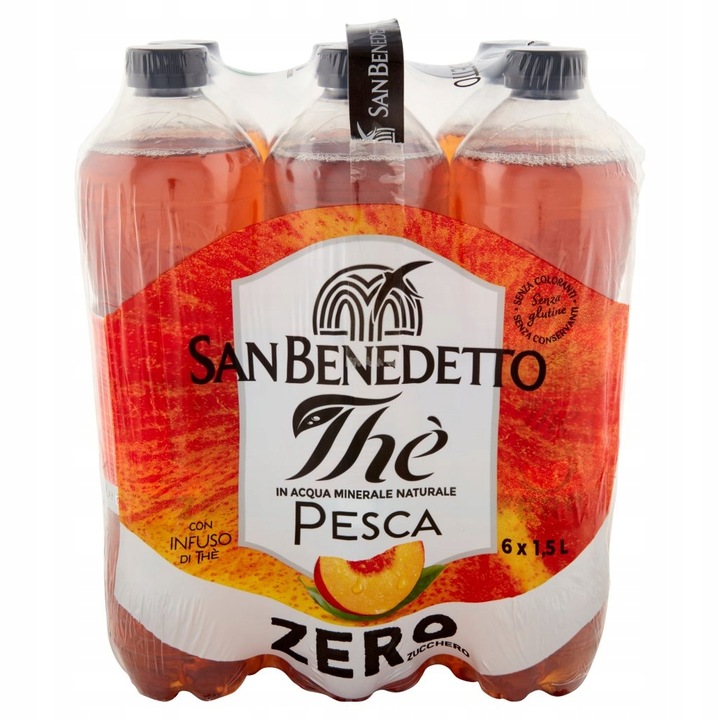 San Benedetto Pesca Zero Ice Tea bez cukru 6x1,5l