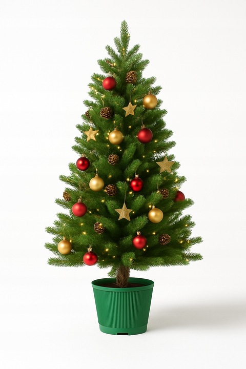 STOJAK NA CHOINKĘ ZIELONY REGULOWANY 2W1 Z POJEMNIKIEM NA WODĘ 31 CM