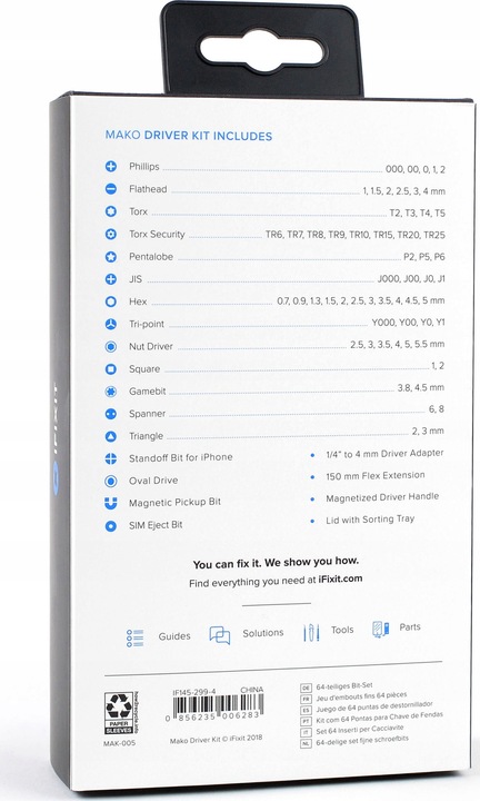 Zestaw narzędzi IFIXIT Mako Driver Kit 64 bit