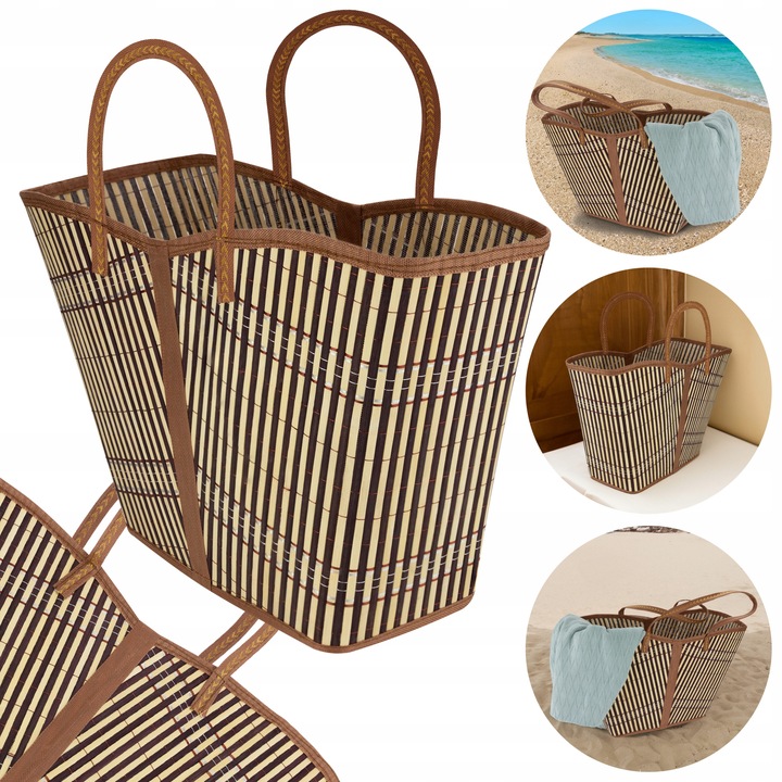Torba bambusowa ekologiczna na zakupy eko pojemna na piknik