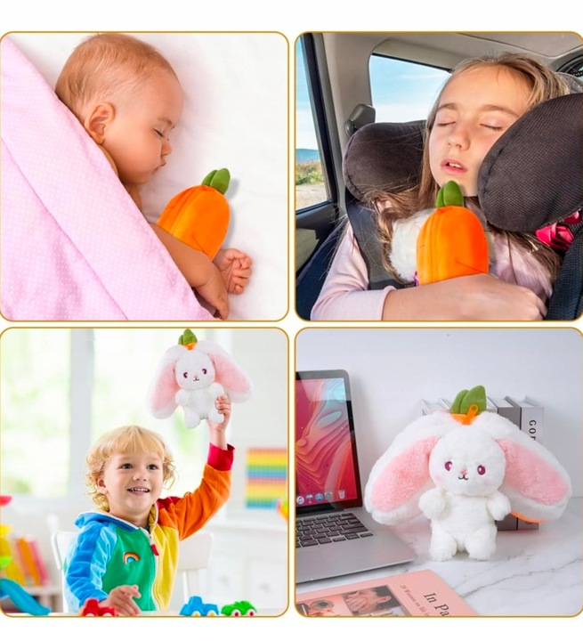 MASKOTKA PLUSZAK KRÓLIK MARCHEWKA 25CM