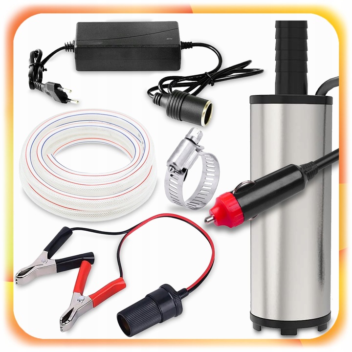 MOCNA ELEKTRYCZNA POMPKA DO SPUSZCZANIA PALIWA OLEJU WODY ROPY 12V POMPA