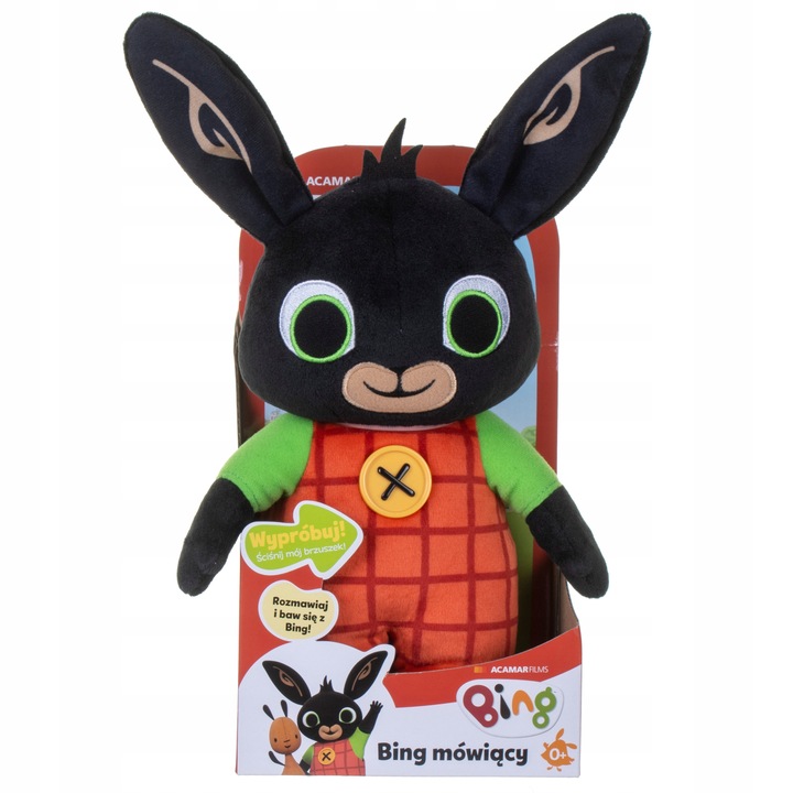 BING Królik Bing pluszak interaktywny mówiący po polsku maskotka 27 cm