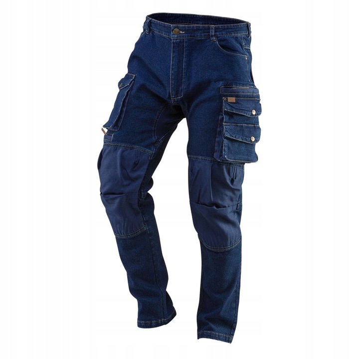 SPODNIE ROBOCZE DENIM BAWEŁNA/ELASTAN WZMACNIANE ROZMIAR L NEO TOOLS 81-228