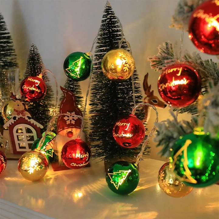 Łańcuch Girlanda Świetlna 20Led Na Boże Narodzenie Na Baterie4.1 m z pilot