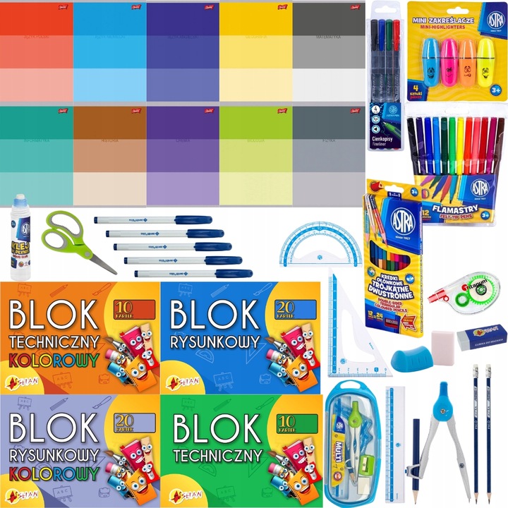 Wyprawka szkolna z zeszytami 4-8 XXL