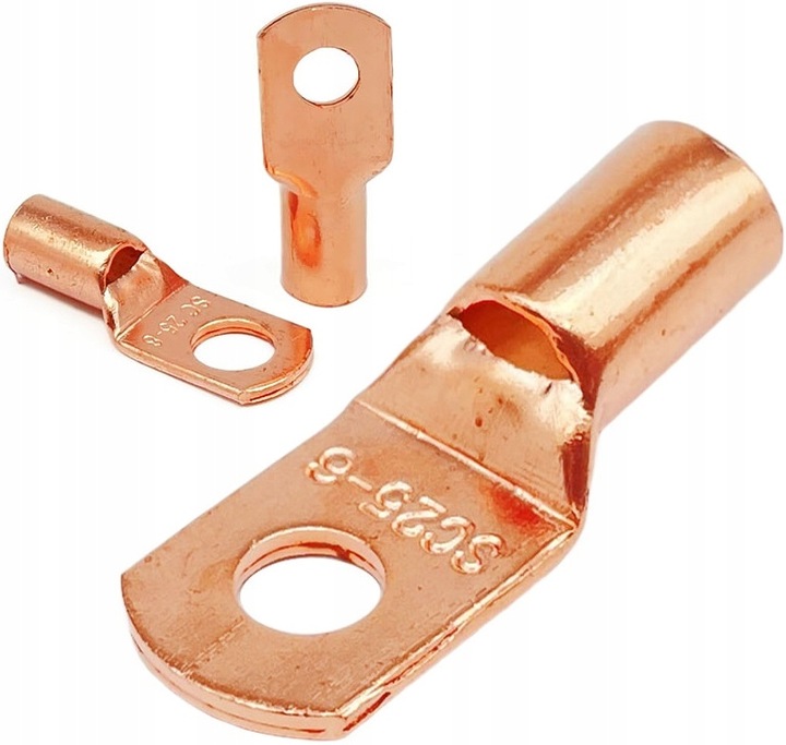 ZESTAW KONEKTORÓW OCZKOWYCH KONEKTOR OCZKOWY NIEIZOLOWANY M6 M8 MIEDŹIANYCH