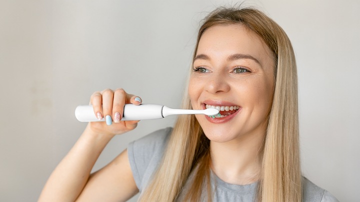 SZCZOTECZKA SONICZNA DO ZĘBÓW ELEKTRYCZNA POLSKIE MENU TRYB INDYWIDUALNY