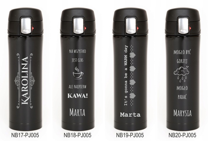 Kubek termiczny z imieniem własnym GRAWER imienia DŁUGO TRZYMA TEMPERATURĘ