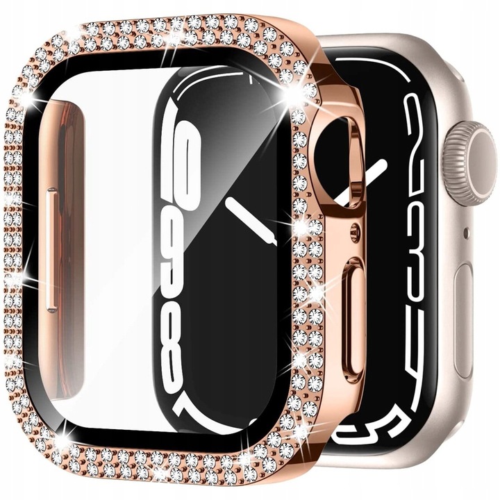 2w1 ETUI + SZKŁO DO APPLE WATCH 4/5/6/7/8/9/SE 40/41/44/45MM KOLORY