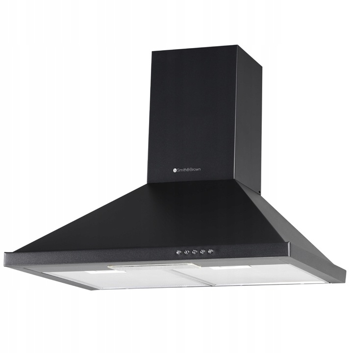 OKAP KUCHENNY KOMINOWY ŚCIENNY 60CM CZARNY LED