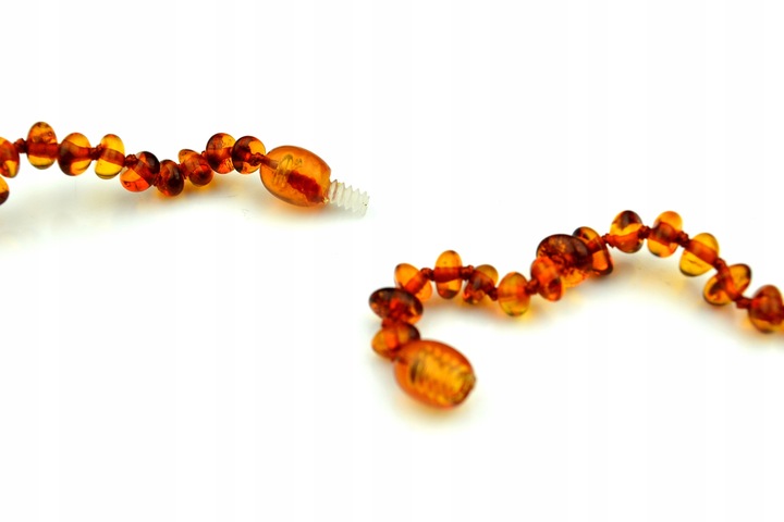 NASZYJNIK NA ZĄBKOWANIE BURSZTYN BAROK