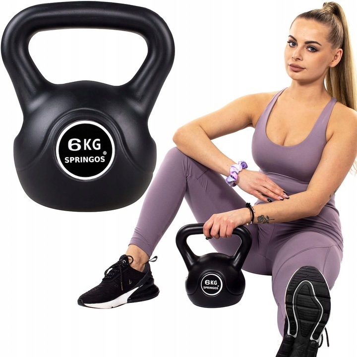 KETTLEBELL DO ĆWICZEŃ 6 kg KULA KETLE HANTLA FITNESS ABS HANTEL CIĘŻAR