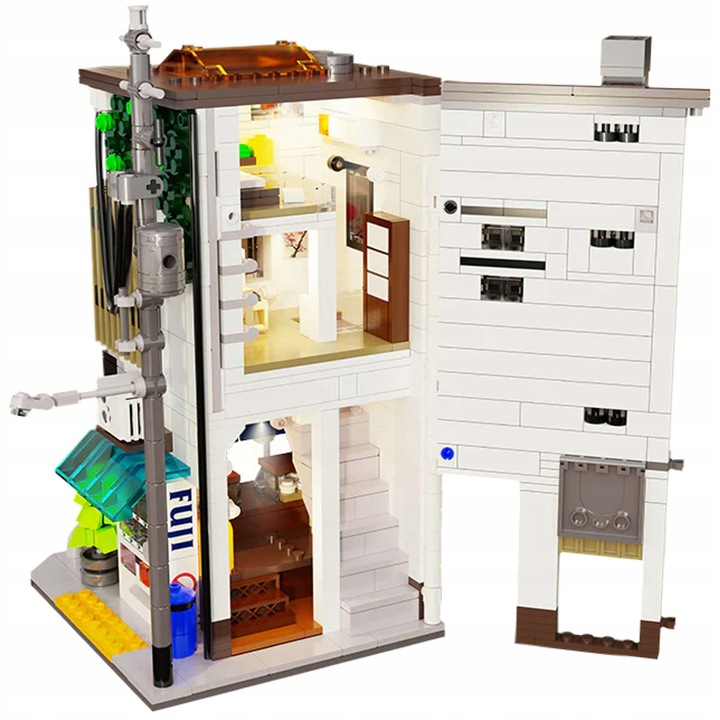 KLOCKI CADA JAPOŃSKI SKLEP Z BUŁKAMI BUN SHOP BUDYNEK ŚWIATŁO LED 1108 EL.