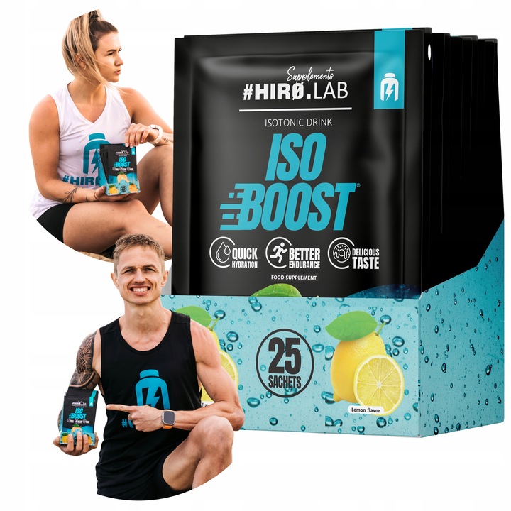 IZOTONIK ISO KONCENTRAT NAWODNIENIE ELEKTROLITY cytryna 25x 25 g box zestaw