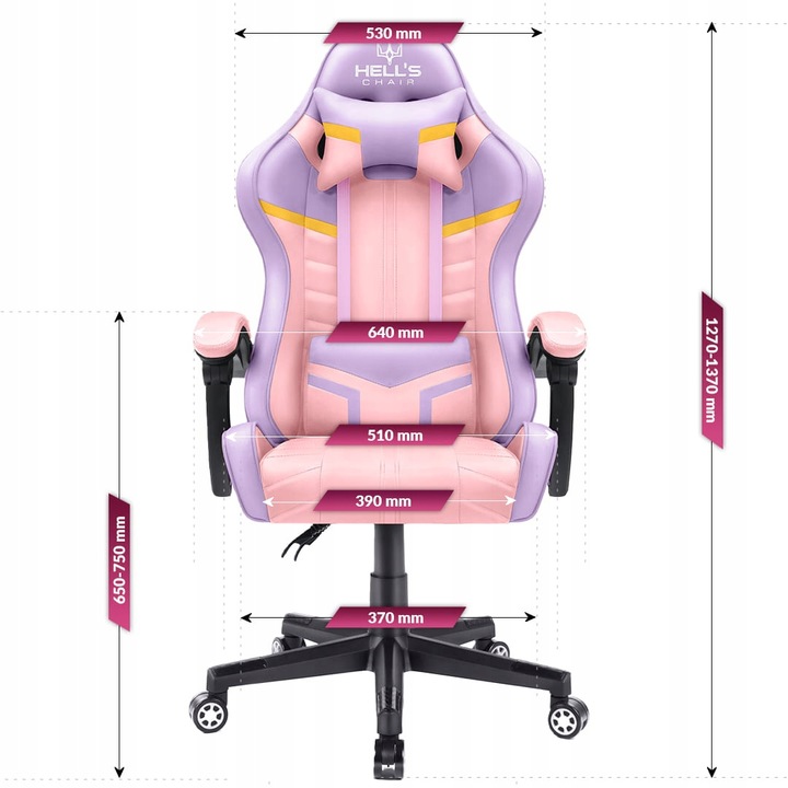 FOTEL GAMINGOWY DLA GRACZA BIUROWY HELL'S