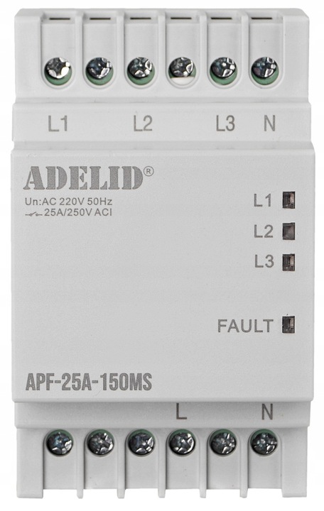 AUTOMATYCZNY PRZEŁĄCZNIK FAZ 230V 25A 150MS