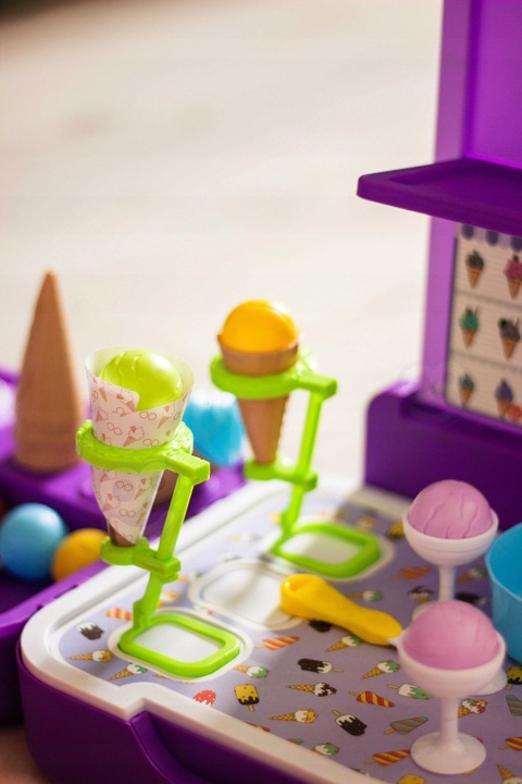 SKLEP LODZIARNIA 3w1 KUCHNIA WALIZKA LODY ZESTAW CUKIERNIA SŁODKOŚCI WOOPIE