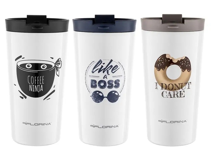 KUBEK TERMICZNY NIERDZEWNY FLORINA 360 ML MIX