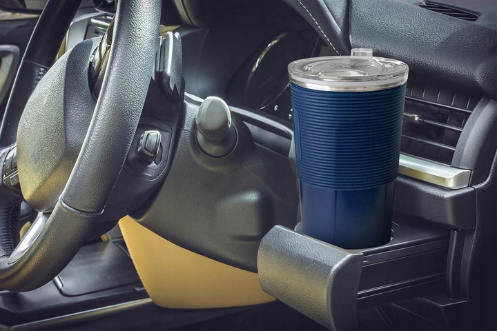 KUBEK TERMICZNY ZE WSKAŹNIKIEM TEMPERATURY 380ml PODRÓŻNY DO AUTA PODGRZEWA