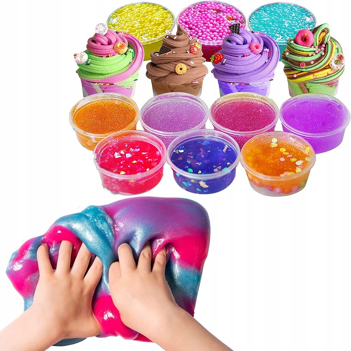 SLIME WIELKI ZESTAW DO ROBIENIA GLUTÓW 154w1 IDEALNY PRZENT DLA DZIECI XXL