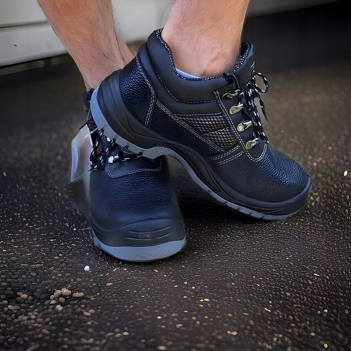 Męskie Robocze Buty Trzewiki Chroniące Palce Lekkie z Noskiem Stalowym S1