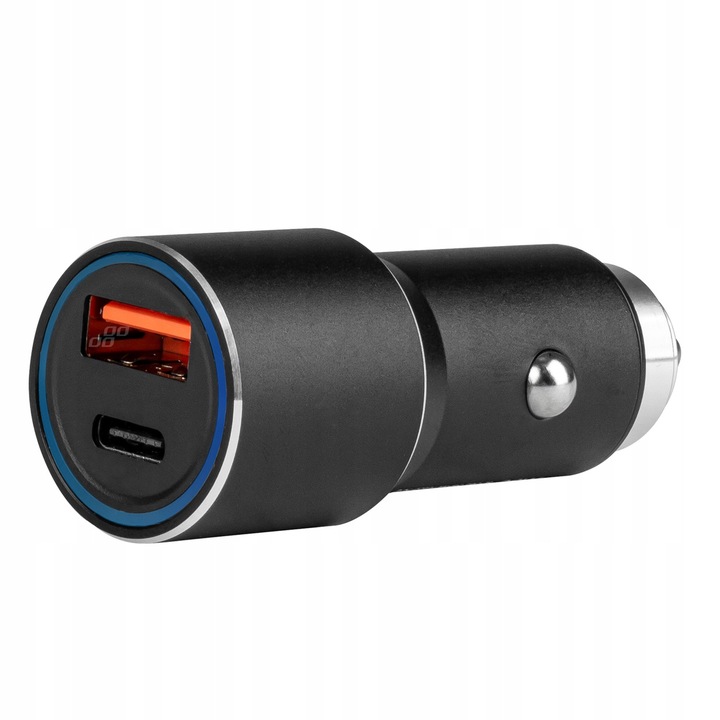 Ładowarka samochodowa 38W USB USB-C TYP-C AMiO