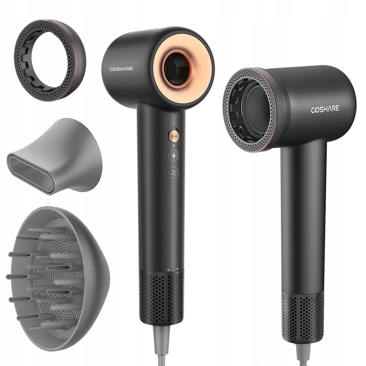 Mocna Suszarka do Włosów COSHARE EssenceRing SuperFlow1 PRO Jonizacja 1600W