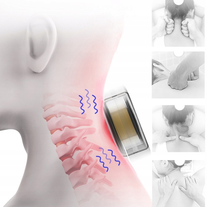 MASAŻER ELEKTROSTYMULATOR SZYI KARKU TENS EMS 2W1 ELEKTRODY TERAPIA PRĄDEM