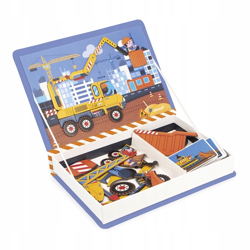 Magnetibook Plac budowy Janod 3+ układanka magnetyczna puzzle GRATIS MELI