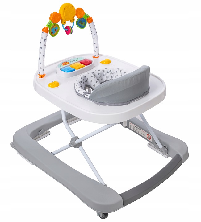 SimplyGo CHODZIK DLA DZIECKA INTERAKTYWNY PCHACZ CHODAK ZE STOLIKIEM SZARY