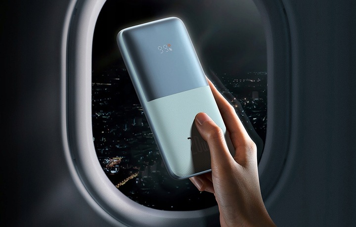 BASEUS POWER BANK PODRÓŻNY 10000 MAH 2X USB USB-C 20W QC 3.0 Z KABLEM USB