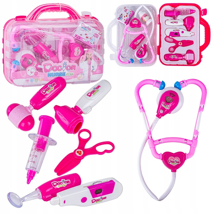 Zestaw Lekarza Mały Doktor w Walizce Zabawa W Lekarza dla Dzieci Akcesoria
